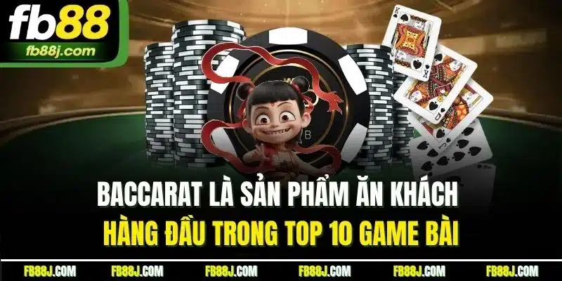 Top 10 Game Bài - Tổng Hợp Sản Phẩm Cược Ăn Khách Nhất FB88 3 Baccarat là sản phẩm ăn khách hàng đầu trong top 10 game bài