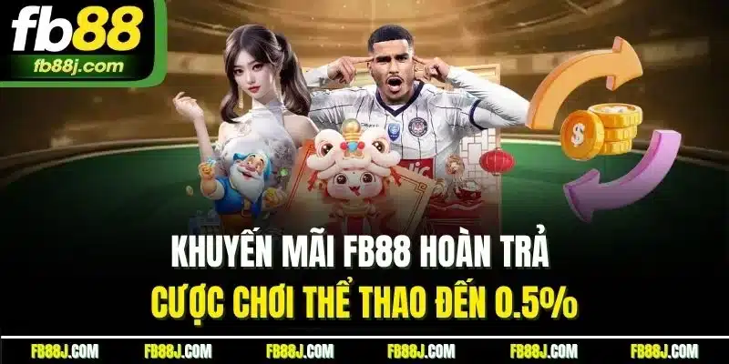 Khuyến Mãi FB88 | Nhận Thưởng Từ Những Ưu Đãi Bùng Nổ 2025 4 Khuyến mãi FB88 hoàn trả cược chơi thể thao đến 0.5%